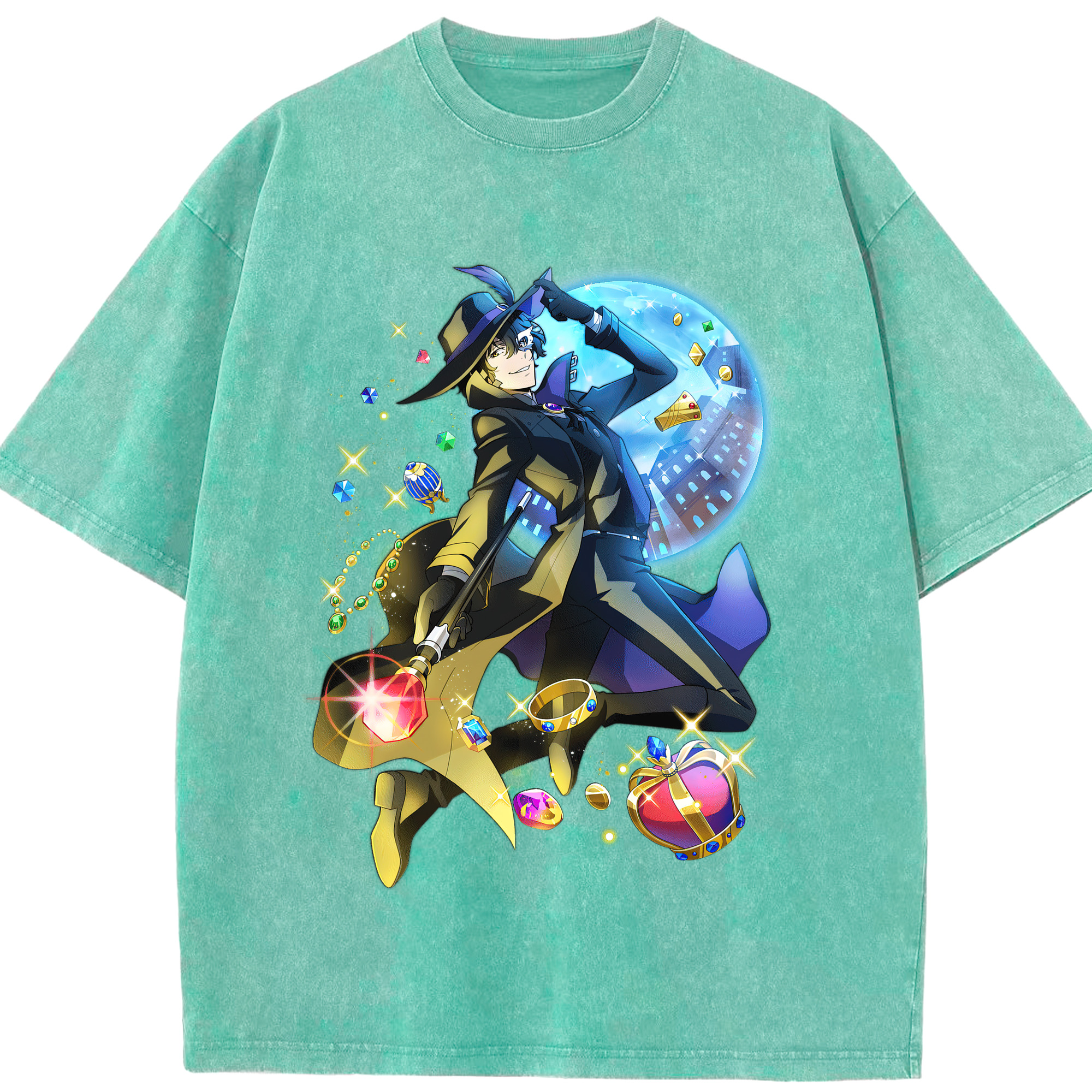 （画像用） 文豪ストレイドッグス Bungo Stray Dogs 綿100% ヴィンテージ風 半袖Tシャツ（フロントプリント）